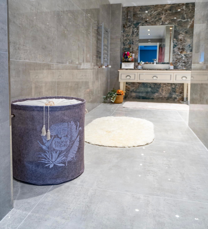 Torbalı ve Kulplu Püskül Detaylı Düzenleyici Çok Amaçlı Organizer Keçe Sepet -03631