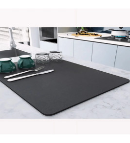 Kaymaz Tabanlı Çok Amaçlı Su Emici Sihirli Tezgah Üstü Bulaşık Yıkama Kurulama Kurutma Matı - Lisinya