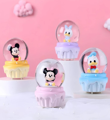 Mickey Mouse Işıklı Kar Küresi 9 Cm Alk3112 - Lisinya