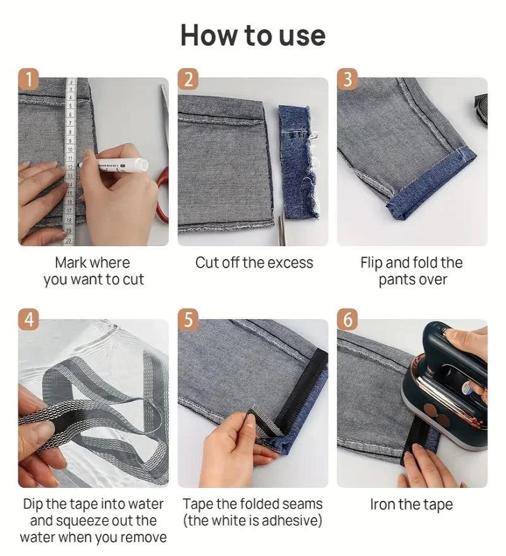 Kendinden Yapışkanlı Pantolon Kıvırma Şeridi - Lisinya