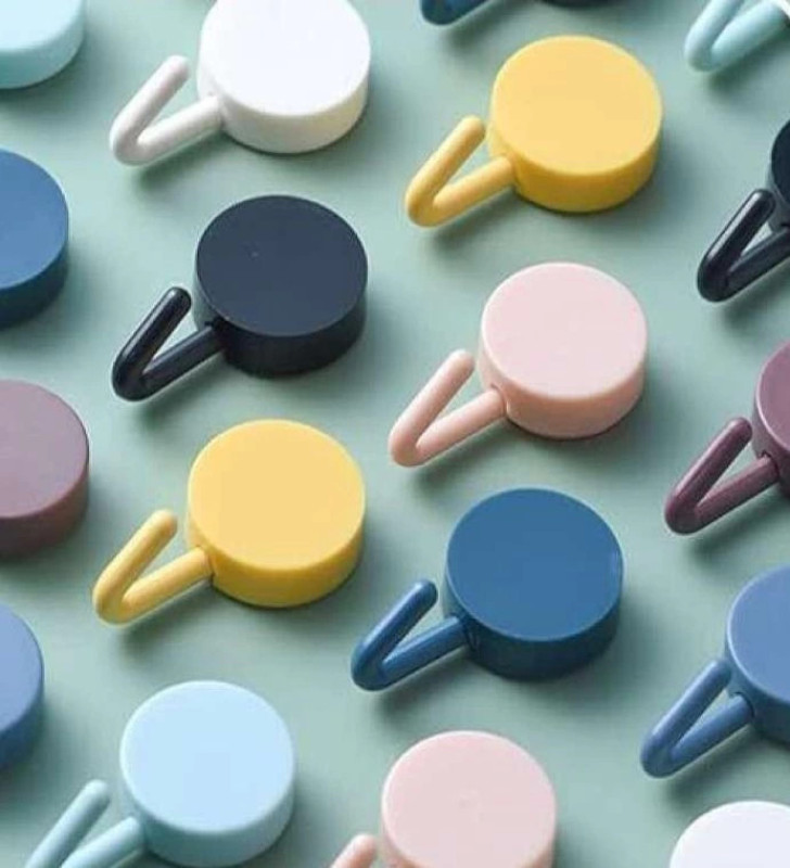 Kendinden Yapışkanlı Renkli Duvar Askısı - Lisinya