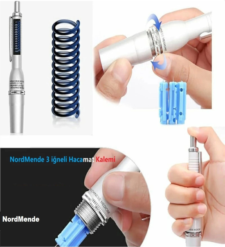 Hacamat Kalemi 3 İğneli 100 İğne Hediye - Lisinya