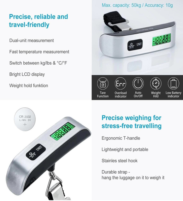 Elektronik El Bagaj - Valiz Tartısı , Bavul Kantarı - Lisinya