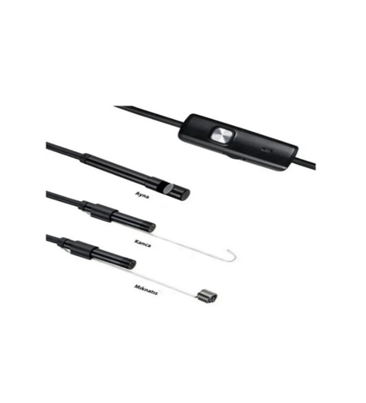 Endoskop Yılan Video Kamera Led’li 10 Metre 7 Mm Sert Kablo - Lisinya