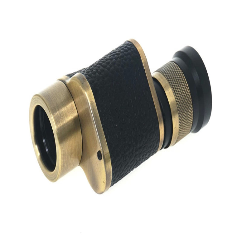 6x24 Baıgısh, Askeri Tarzi Pirinç Ve Deri Kaplamalı, Deri çantalı Monocular Dürbün Sarı