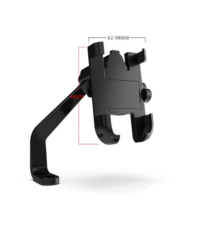 Alüminyum Gövdeli Metal Ayna Bağlantılı Motosiklet Telefon Tutucu 7 İnç Xl - Lisinya