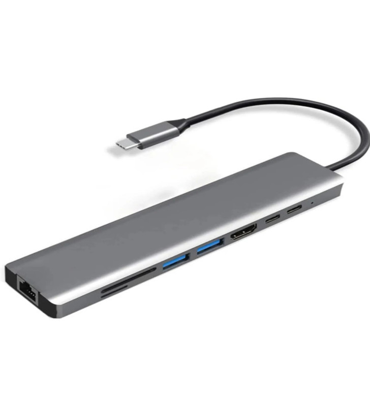 Type-c To Hdtv Multifunction Adapter 8 Port Kablo - Lisinya