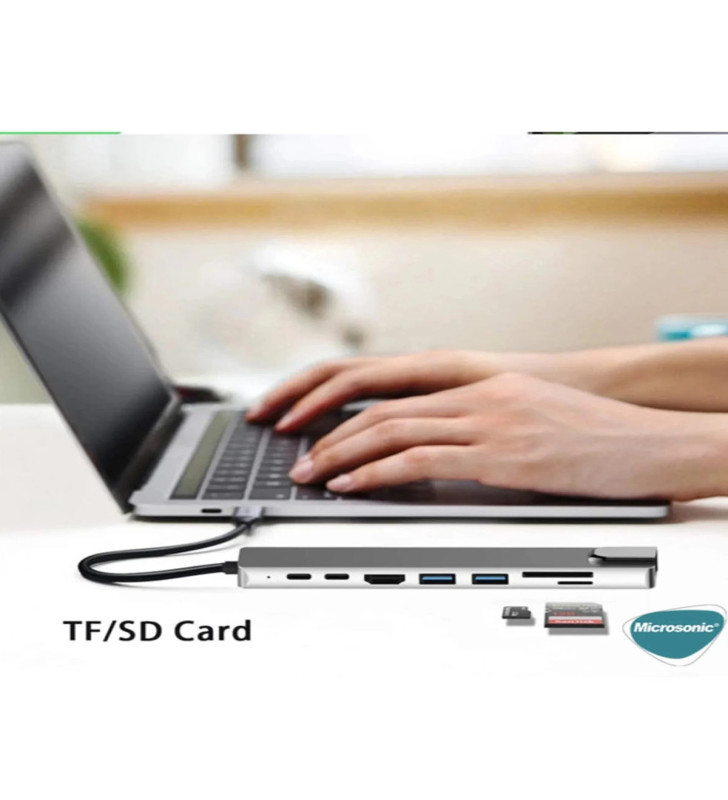 Type-c To Hdtv Multifunction Adapter 8 Port Kablo - Lisinya