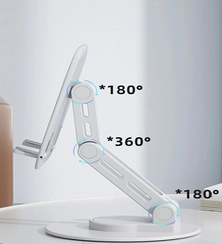 F17s Masaüstü Telefon Tutucu Döner Tabanı Alüminyum Paslanmaz Çelik Katlanabilir - Lisinya