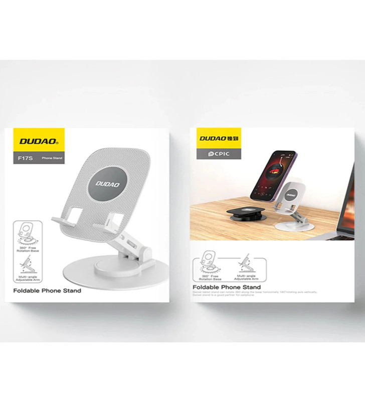 F17s Masaüstü Telefon Tutucu Döner Tabanı Alüminyum Paslanmaz Çelik Katlanabilir - Lisinya