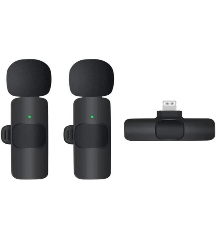 K9 Kablosuz Yaka Mikrofonu Lightning 2’li Mini Mikrofon Youtube Tik Tok 2 Adet - Lisinya