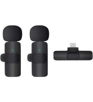 K9 Kablosuz Yaka Mikrofonu Lightning 2’li Mini Mikrofon Youtube Tik Tok 2 Adet - Lisinya