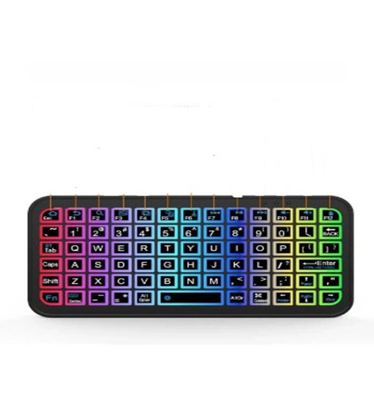 Mini Klavye Smarttv Işıklı Bluetooth Kablosuz Televizyon Ps3 Dizüstü Tabletler Ve Telefonlar İçin - Lisinya