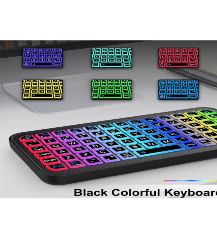 Mini Klavye Smarttv Işıklı Bluetooth Kablosuz Televizyon Ps3 Dizüstü Tabletler Ve Telefonlar İçin - Lisinya