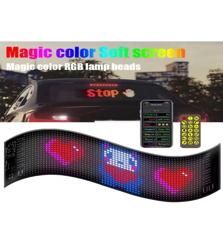 Led Panel Cama Yapışan Telefon Kontrollü Led Ekran Panel 16*64 Led Sayısı - Lisinya