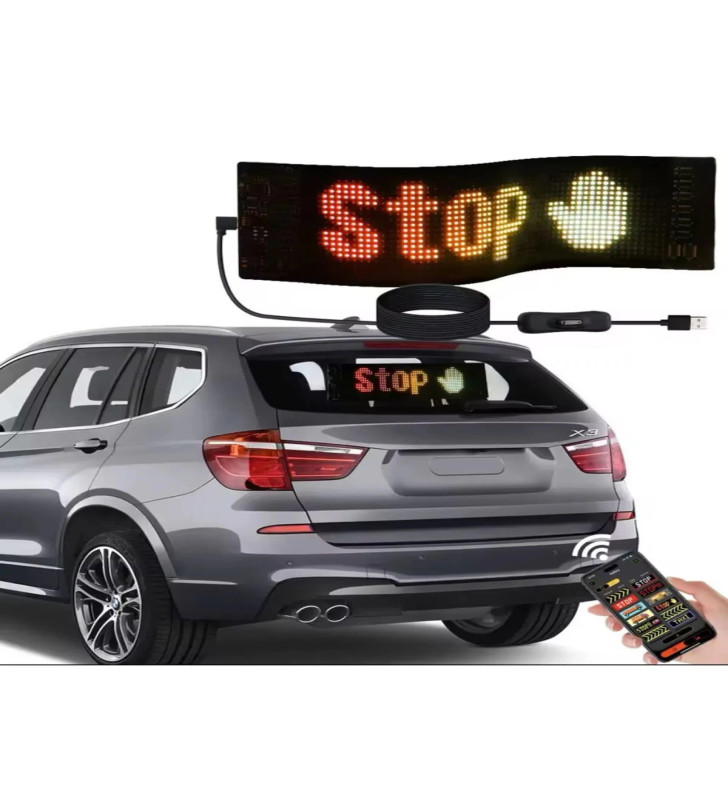 Led Panel Cama Yapışan Telefon Kontrollü Led Ekran Panel 16*64 Led Sayısı - Lisinya