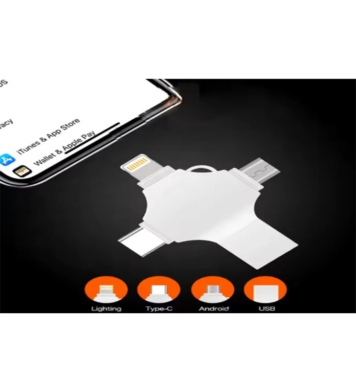 Otg 4in1 Cep Telefonu Çok Fonksiyonlu Usb Flash Bellek 64 Gb Type-c, Micro Sd Ve Kart Okuyucu - Lisinya