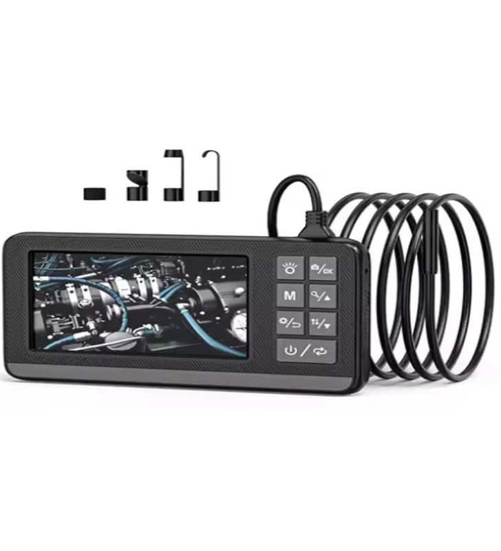 Ekranlı Çift Kameralı 10 Mt Sert Kablo Endoskop Kamera 8 Mm 4.3 Inc Hafıza Kart Destekli - Lisinya