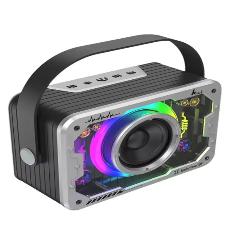 Vtn-82 Taşınabilir Kablosuz Işıklı Bluetooth Hoparlör Ses Değiştirme Özellikli - Lisinya