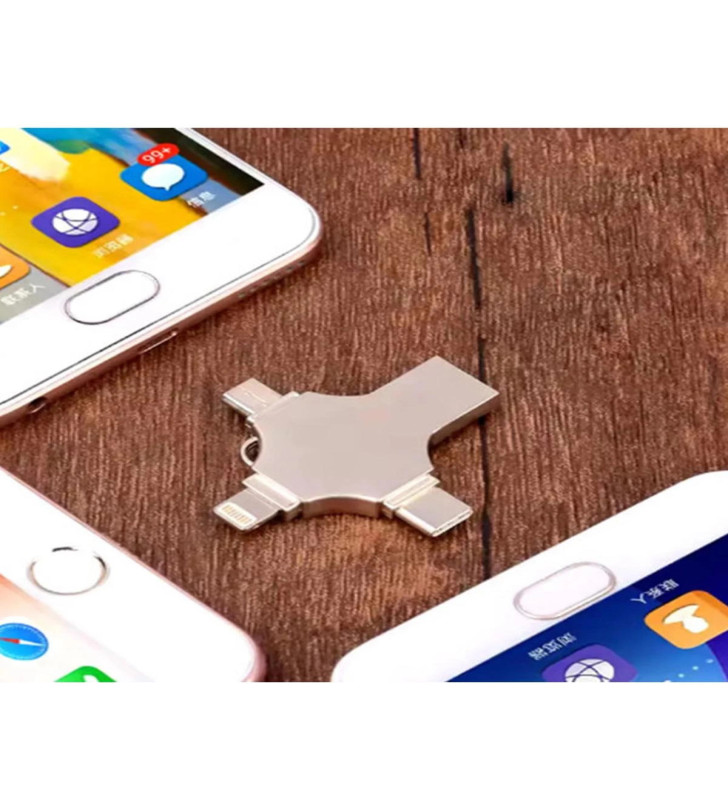 Otg 4in1 Cep Telefonu Çok Fonksiyonlu Usb Flash Bellek 128 Gb Type-c, Micro Sd Ve Kart Okuyucu - Lisinya