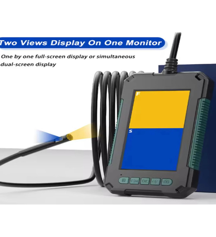 Ekranlı Çift Kameralı 10 Mt Hafıza Kart Destekli Sert Kablo Yılan Endoskop Kamera 5.5 Mm 4.3 Inc - Lisinya