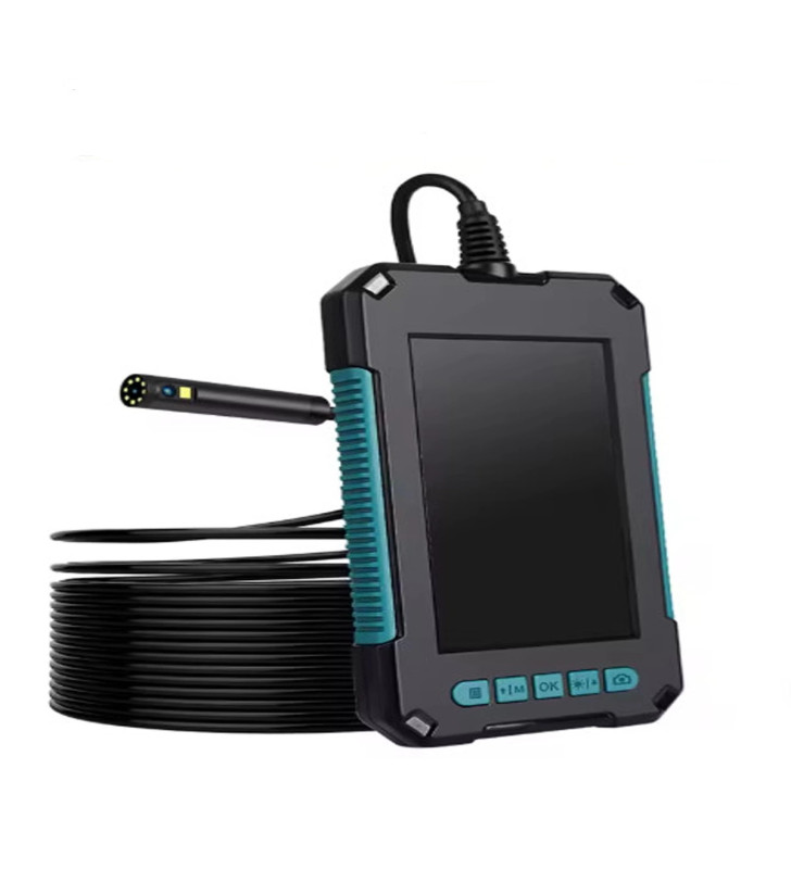 Ekranlı Çift Kameralı 10 Mt Hafıza Kart Destekli Sert Kablo Yılan Endoskop Kamera 5.5 Mm 4.3 Inc - Lisinya