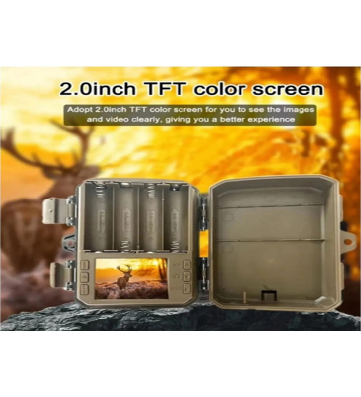 Fotokapan Kamera 16mp Full Hd 1080p Gece Görüşlü 2 Inç Lcd Ekran Su Geçirmez - Lisinya