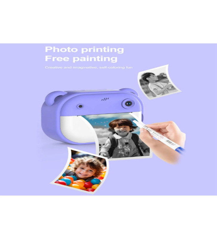 Dijital Video Kayıt Fotoğraf Çocuk Kamerası Anlık Termal Resim Kağıt Baskılı - Lisinya