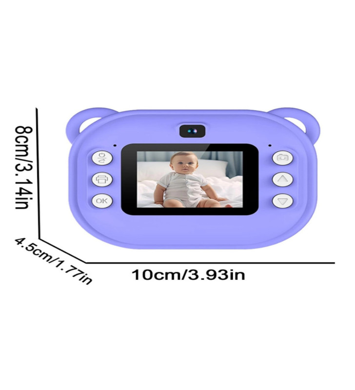 Dijital Video Kayıt Fotoğraf Çocuk Kamerası Anlık Termal Resim Kağıt Baskılı - Lisinya