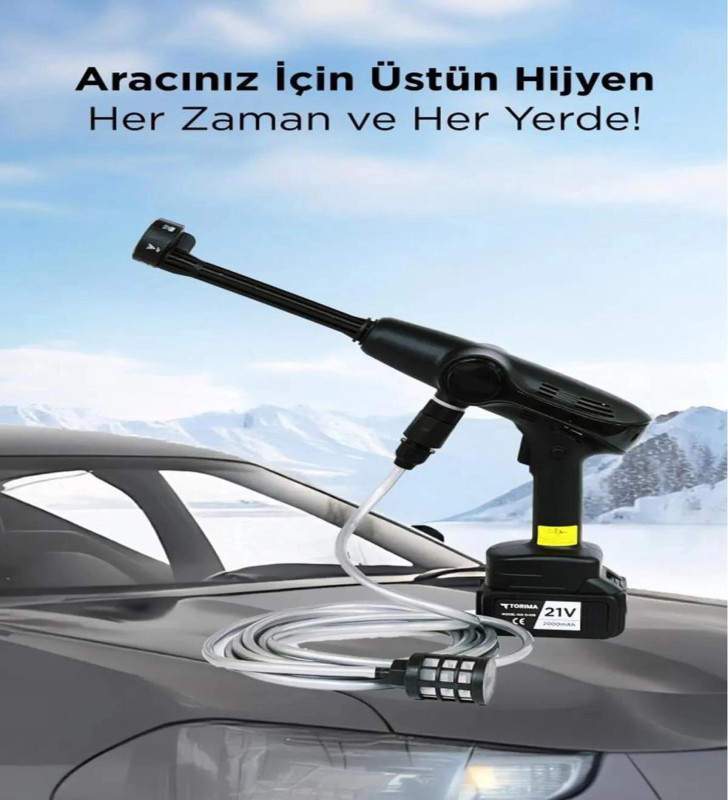 Akülü Şarjlı Yüksek Basınçlı Oto Araba Bahçe Yıkama,temizleme Su Sı - Lisinya