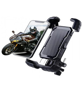 360° Derece Ayarlanabilen Gidon Bağlantılı Bisiklet Motosiklet İçin Abs 4-7.8″ İnç Telefon Tutucu - Lisinya