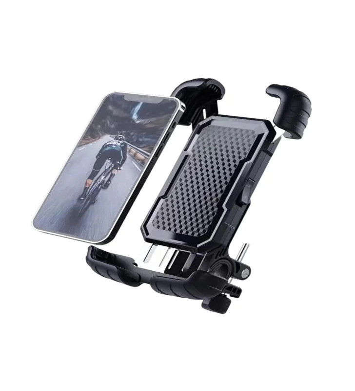 360° Derece Ayarlanabilen Gidon Bağlantılı Bisiklet Motosiklet İçin Abs 4-7.8″ İnç Telefon Tutucu - Lisinya