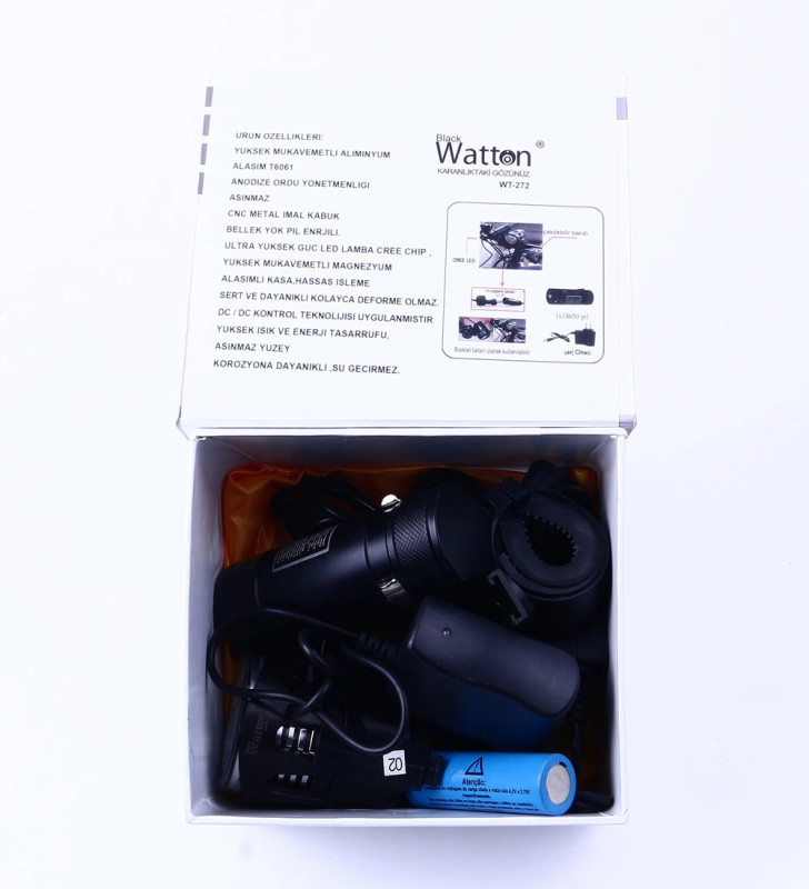 Black Wt-272-profesyonel Bisiklet Lambası - Lisinya