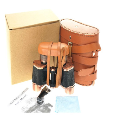 Baigish 6x24 Orjinal Deri çantalı Prinç Kaplama Subay Dürbünü – Su Geçirmez – Artıkıl özellikli- Rus Malı – 1000m/86m