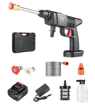 48v Şarjlı Çift Bataryalı Taşınabilir Basınçlı Oto Yıkama Bahçe Sulama Sı - Lisinya