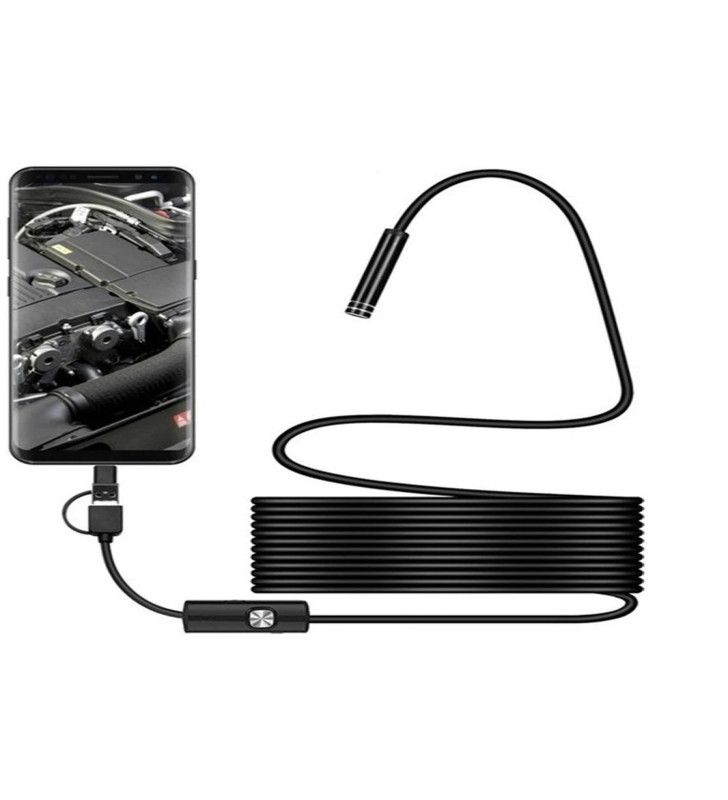 Endoskop 3 İn 1 Yılan Kamera Usb Micro Usb Type-c 20 Metre Sert Kablo - Lisinya