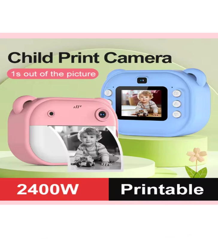 Dijital Video Kayıt Fotoğraf Çocuk Kamerası Anlık Termal Resim Kağıt Baskılı Vtn-09 - Lisinya