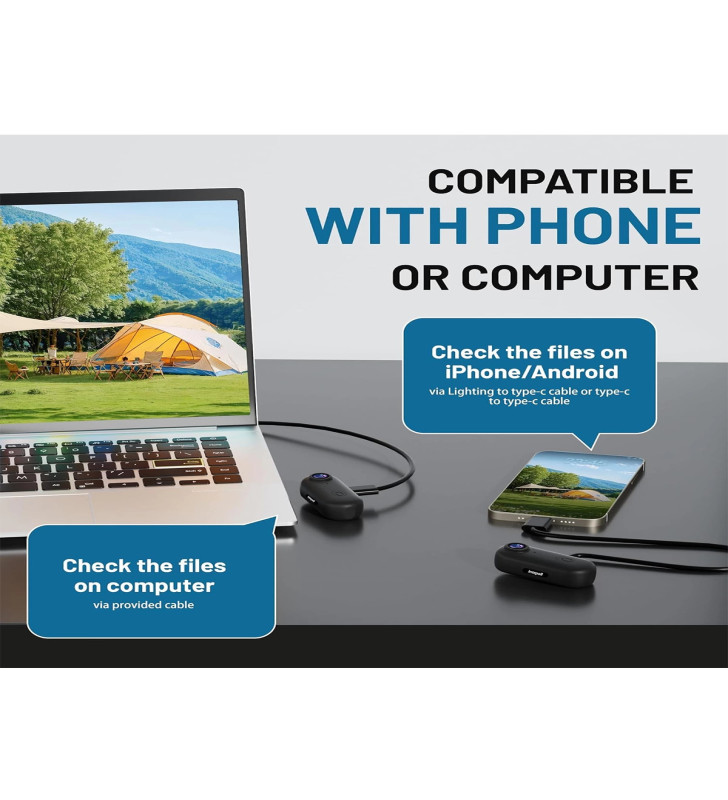 Mini Wıfı Aksiyon Kamerası 1080p Taşınabilir Vücut Kamerası Giyilebilir Video Kaydedici Ipx7 Su Geçirmez - Lisinya