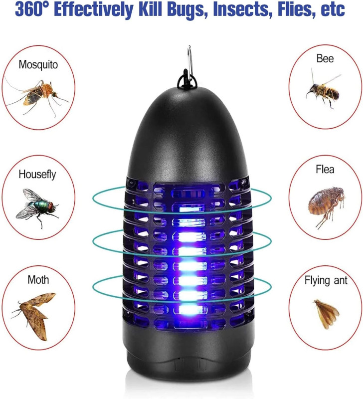 Fyc Elektrikli Böcek Öldürücü, Böcek Tuzağı Sinek Lambası, Uv Işıklı, Sivrisinek Lambası, Temizlik Fırçası, Sivrisinek Kapanı, S