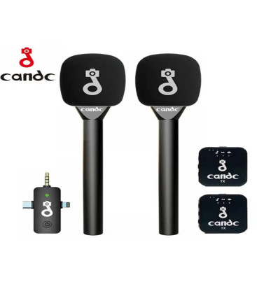 Çift Mikrofonlu Profosyonel Kablosuz Yüksek Kaliteli Ses Kaydı Röportaj Mikrofonu - Lisinya