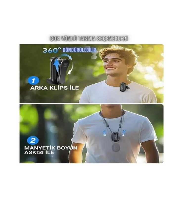 Mini 4k Wıfı Aksiyon Kamerası Vücut Kamerası Giyilebilir Video Kaydedici Hafıza Kartı Dahil - Lisinya