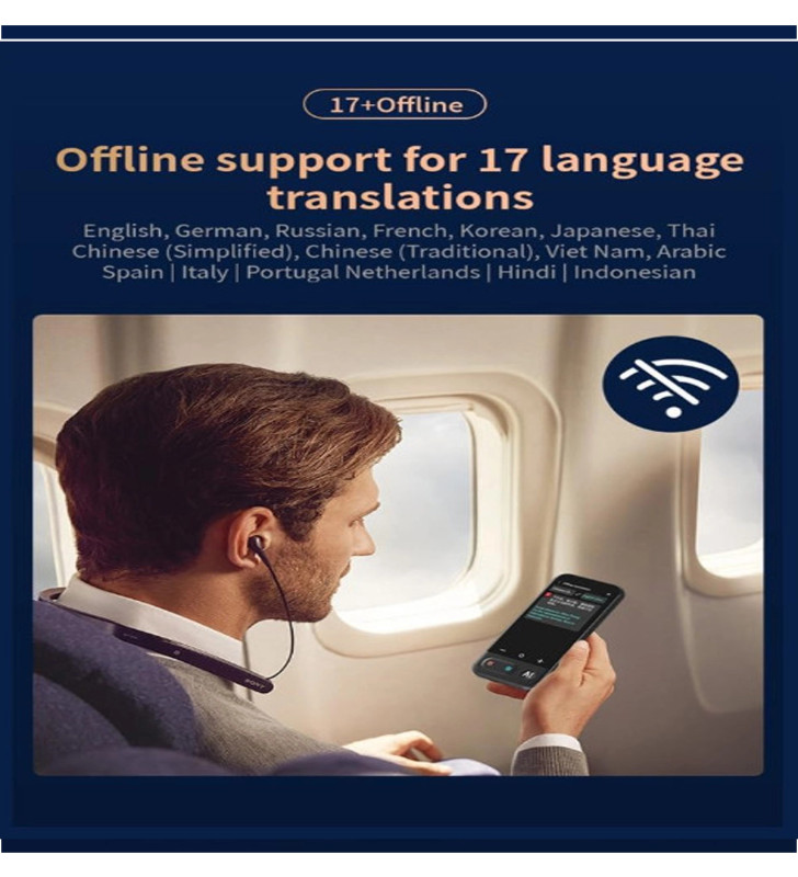 Kameralı 140 Dilde Kablosuz Özellikli Translator Elektronik Çeviri Cihazı Türkçe Menü - Lisinya