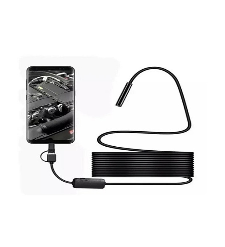 Vtn-02 Endoskop Yılan Video Kamera Led’li 2 Metre 7 Mm Sert Kablo Su Geçirmez - Lisinya