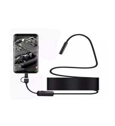 Vtn-02 Endoskop Yılan Video Kamera Led’li 2 Metre 7 Mm Sert Kablo Su Geçirmez - Lisinya