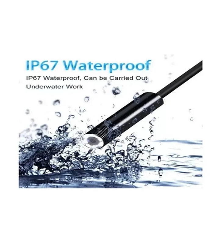 Vtn-02 Endoskop Yılan Video Kamera Led’li 2 Metre 7 Mm Sert Kablo Su Geçirmez - Lisinya