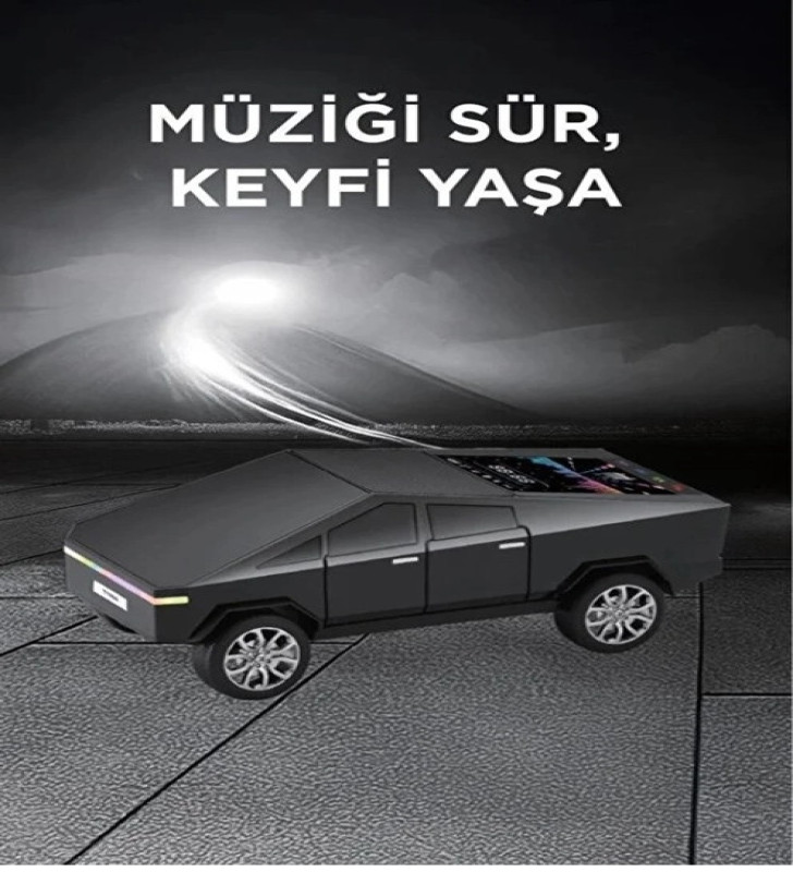 D68 Cyber Model Araba Tasarımlı Bluetooth Hoparlör 15w Güçlü Ses Rgb Led /tws/usb Siyah - Lisinya