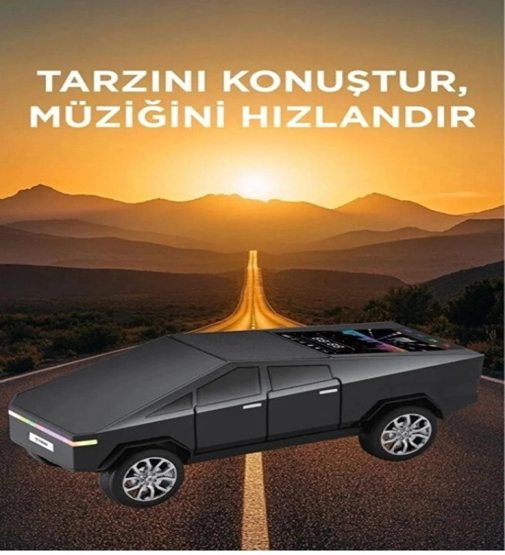 D68 Cyber Model Araba Tasarımlı Bluetooth Hoparlör 15w Güçlü Ses Rgb Led /tws/usb Siyah - Lisinya