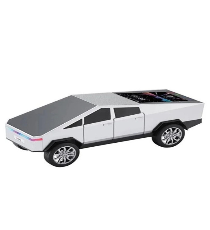 D68 Cyber Model Araba Tasarımlı Bluetooth Hoparlör 15w Güçlü Ses Rgb Led /tws/usb Beyaz - Lisinya