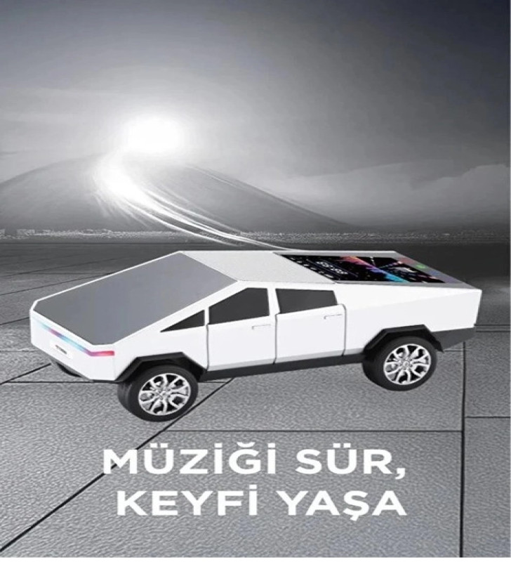 D68 Cyber Model Araba Tasarımlı Bluetooth Hoparlör 15w Güçlü Ses Rgb Led /tws/usb Beyaz - Lisinya