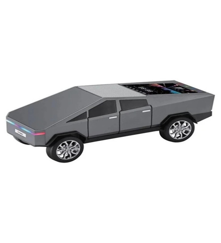 D68 Cyber Model Araba Tasarımlı Bluetooth Hoparlör 15w Güçlü Ses Rgb Led /tws/usb Gri - Lisinya